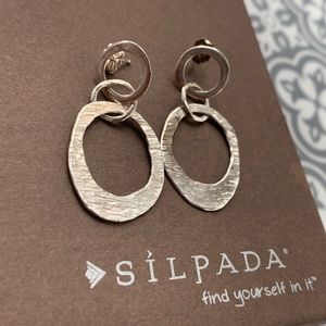 Retired & Rare SILPADA Sterling Silver oval disc post Earrings